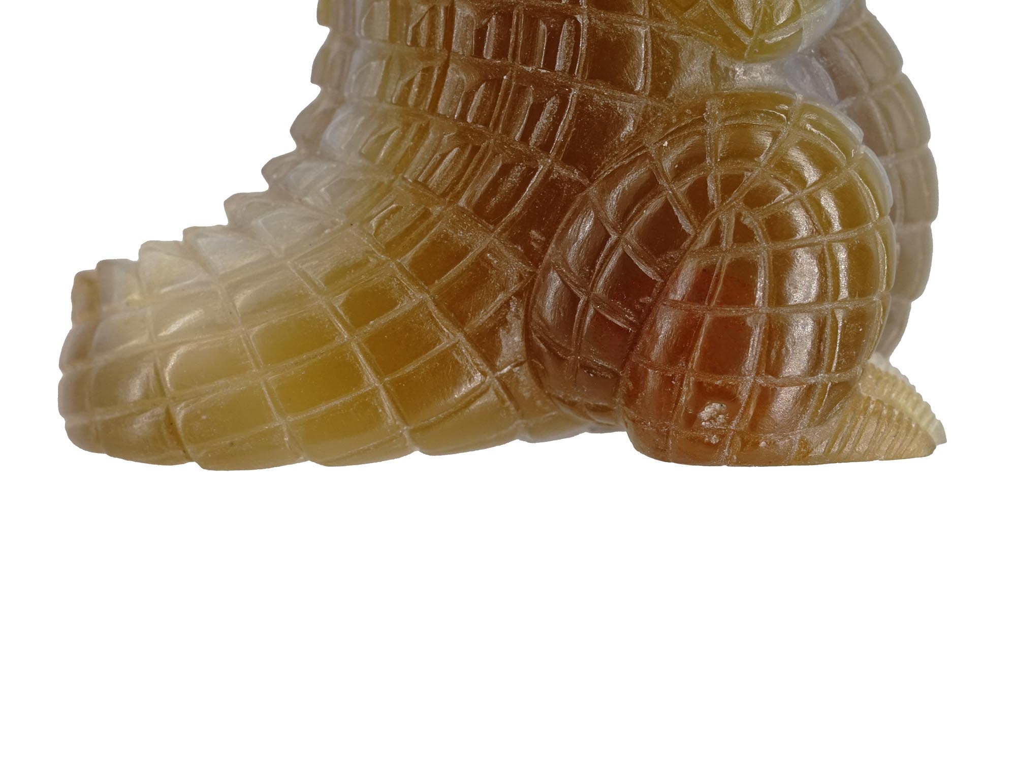 RUSSIAN HAND CARVED AGATE CROCODILE FIGURINE PIC-6